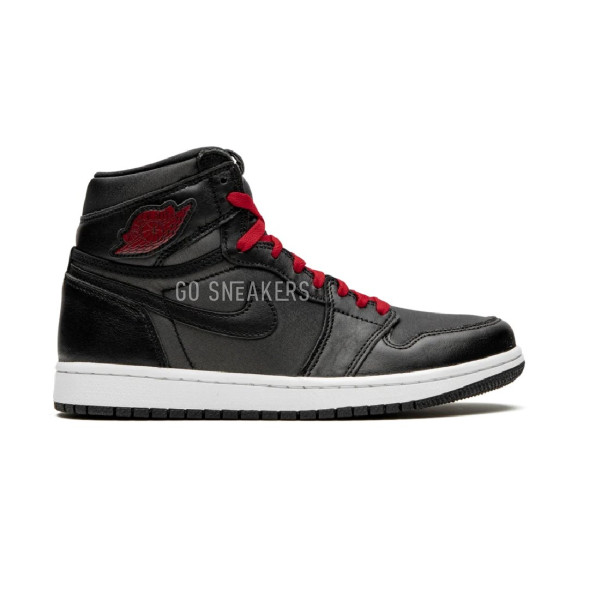 Унисекс кроссовки Nike Air Jordan 1 Retro High Black Satin Gym Red