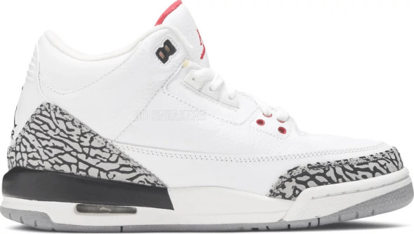 Женские кроссовки Nike Air Jordan 3 Retro GS &amp;#039;White Cement&amp;#039; 2011
