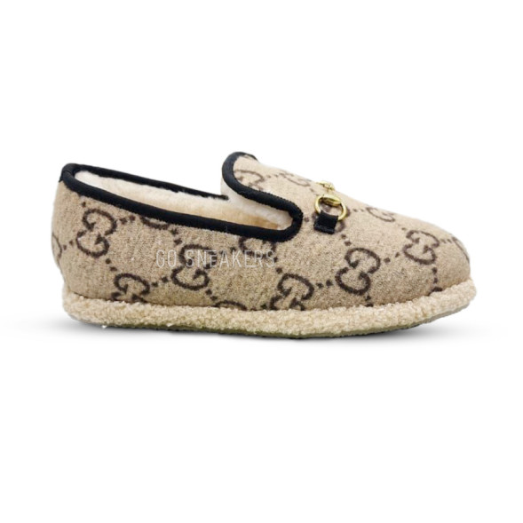 Женские зимние мокасины Gucci Moccasins Winter Sand