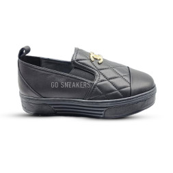 Chanel Slip-ons Leather Black