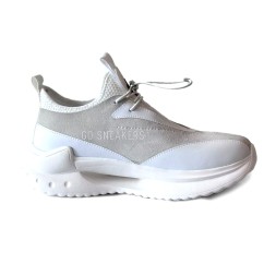 Moncler Sneakers Suede/Leather White