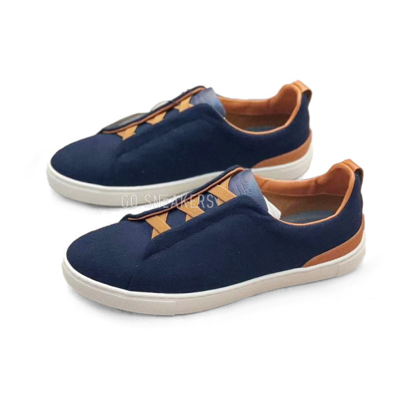 Мужские кроссовки Ermenegildo Zegna Man Textile Navy