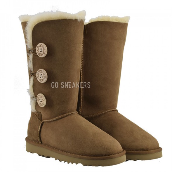Женские высокие угги с пуговицами Tall Bailey Button Triplet II Chestnut