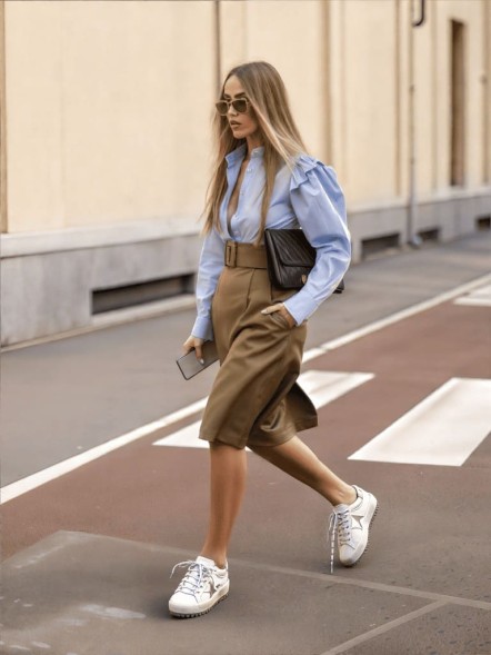 Женские кеды Golden Goose Super-Star Ski in Light Gray Nylon With Metallic Star