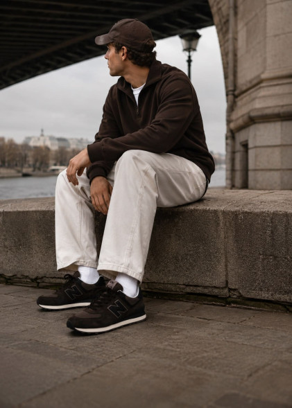 Мужские кроссовки New Balance 574 Suede Brown