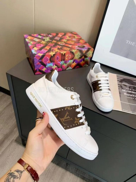 Женские кеды Louis Vuitton Frontrow White/Brown