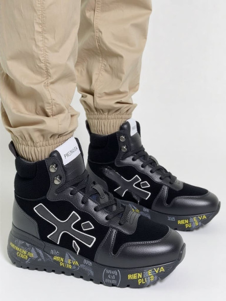 Унисекс кроссовки Premiata Mick Suede/Leather Black