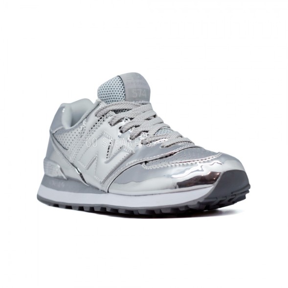 Женские кроссовки New Balance 574 Mirror Silver