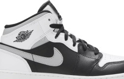 Женские кроссовки Nike Air Jordan 1 Mid GS 'White Shadow'