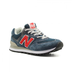 New Balance Женские 574 Navy Red 1