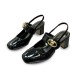 Женские туфли Valentino Leather Pumps Lacquered Black