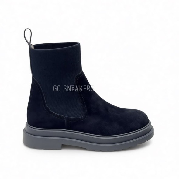Женские челси Brunello Cucinelli Suede Chelsea Boot Black
