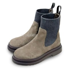 Brunello Cucinelli Suede Chelsea Boot Sand