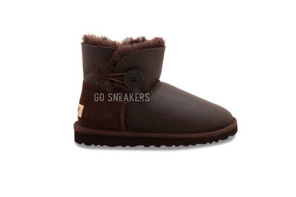 Женские угги с пуговицей Bailey Button Metallic Chocolate