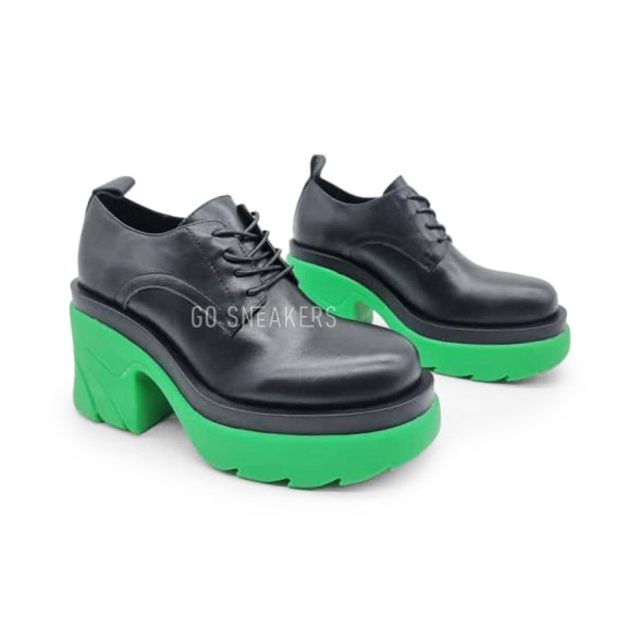 Женские лоферы Bottega Veneta Black/Green