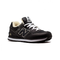 New Balance Мужские 574 Leather Black