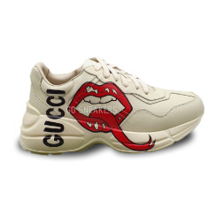 Gucci Rhyton Sneaker With Mouth Print