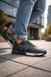 Premiata 483 Leather Black/Green