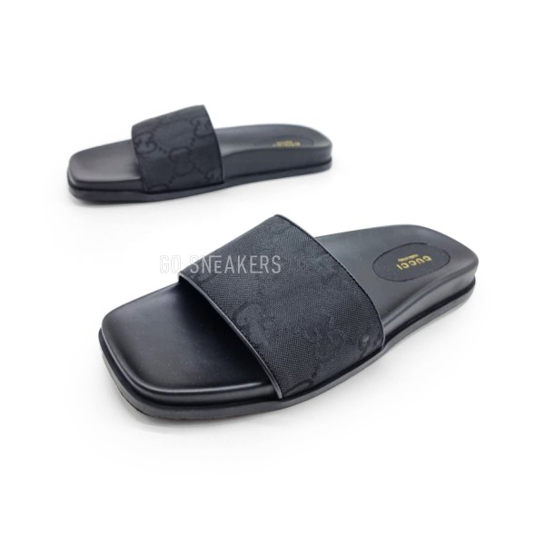 Женские шлепки Gucci Flip-flops Textille Black