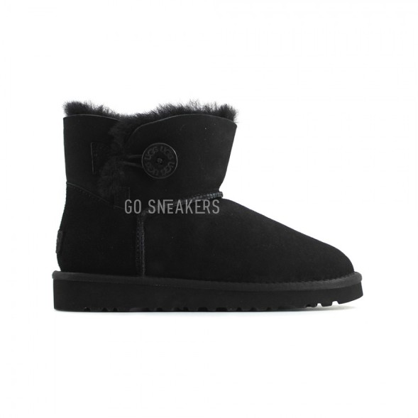 Женские непромокаемые мини угги с пуговицей Bailey Button Mini Black II