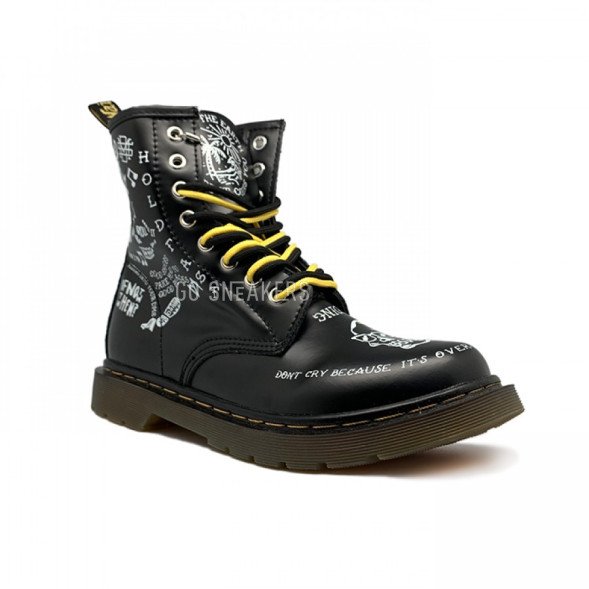 Унисекс ботинки Dr. Martens 1460 Scribble Black/White