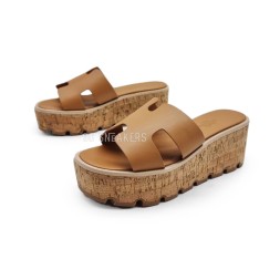 Hermes Flip-flops Wood Brown
