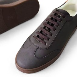 Brunello Cucinelli Leather Sneakers Dark Brown