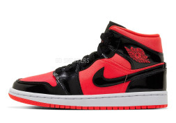 Nike Air Jordan 1 Mid Hot Punch Black