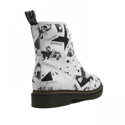 Женские ботинки с мехом Dr. Martens White/Black