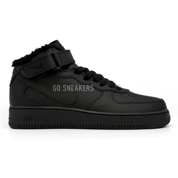 Унисекс зимние кроссовки Nike Air Force 1 Mid Black Winter