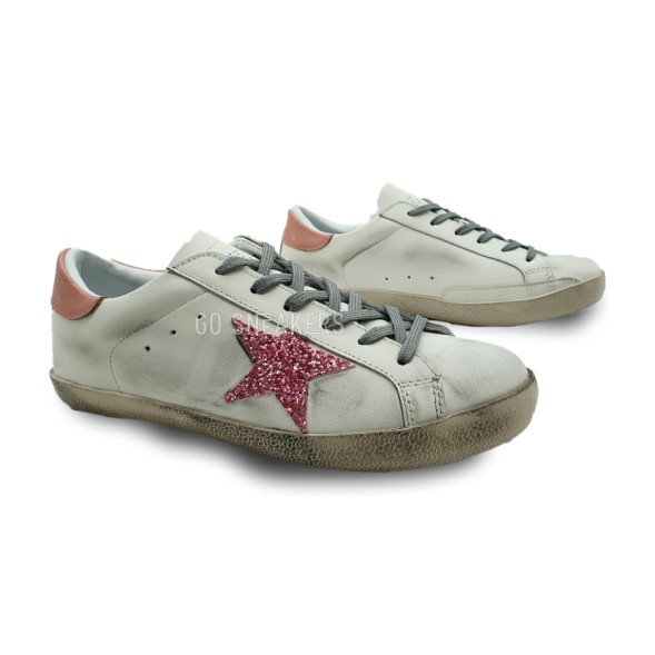 Женские кроссовки Golden Goose Superstar White/Pink